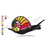 Color Snail Embroidery Design